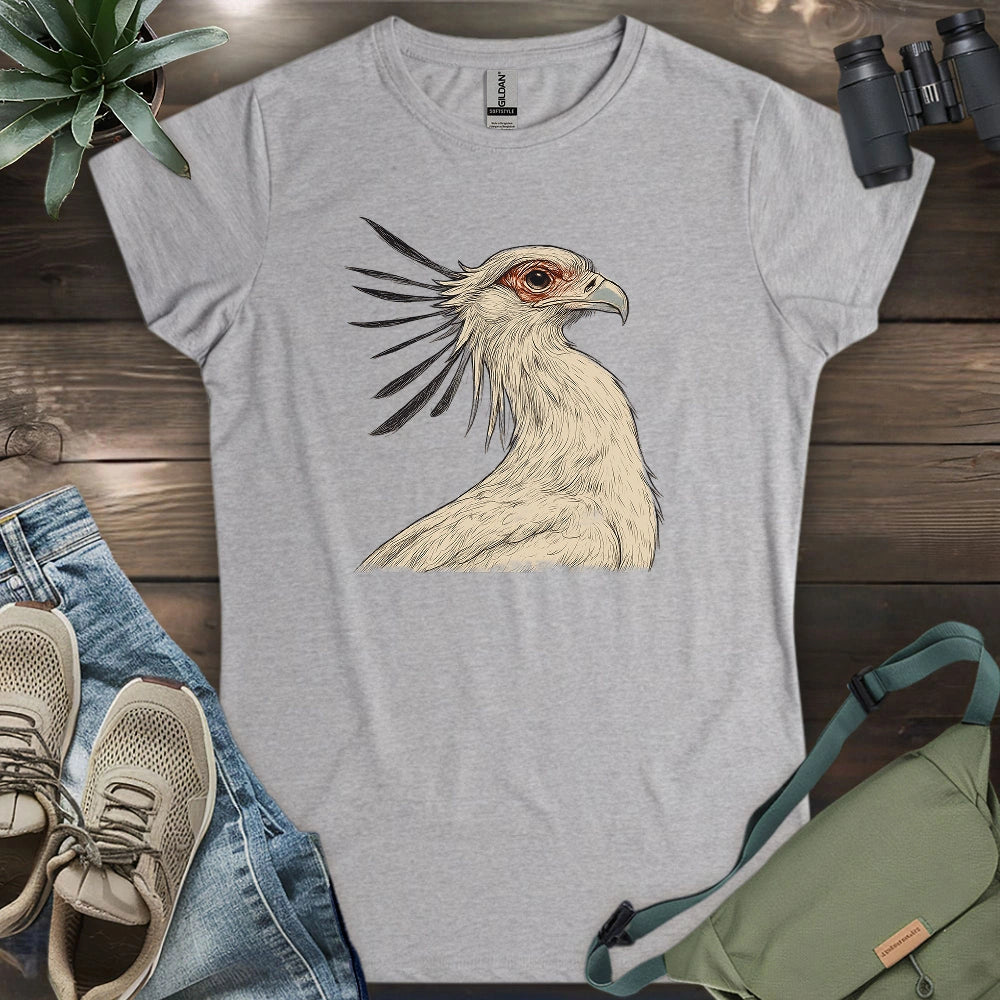 Secretary Bird Sketch Women's T-shirt