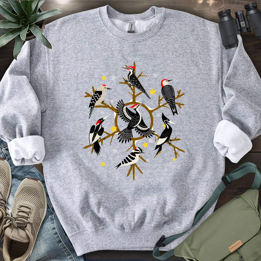 Snowflake of Woodpeckers Sweatshirt