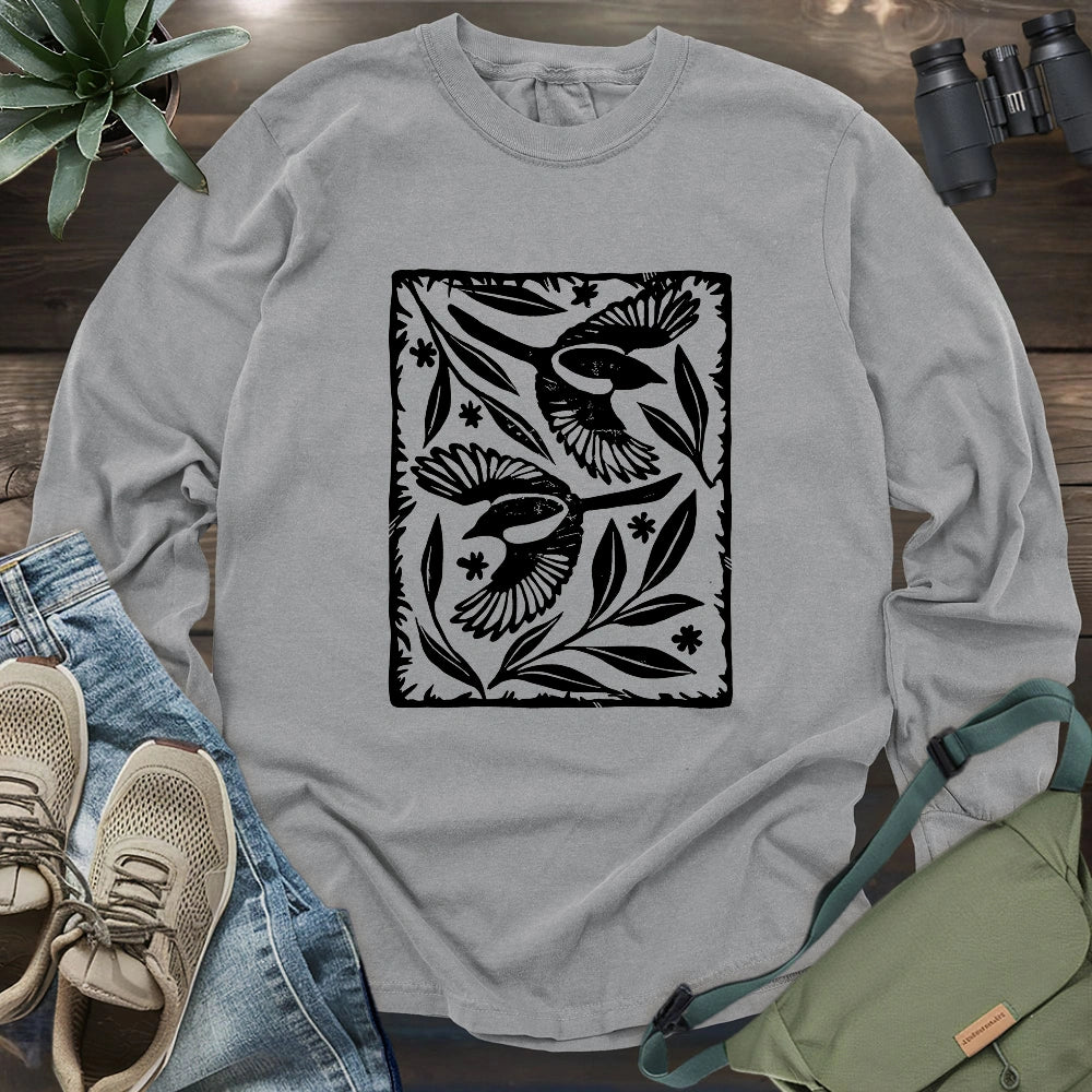 Sparrow Among Petals Long Sleeve T-shirt