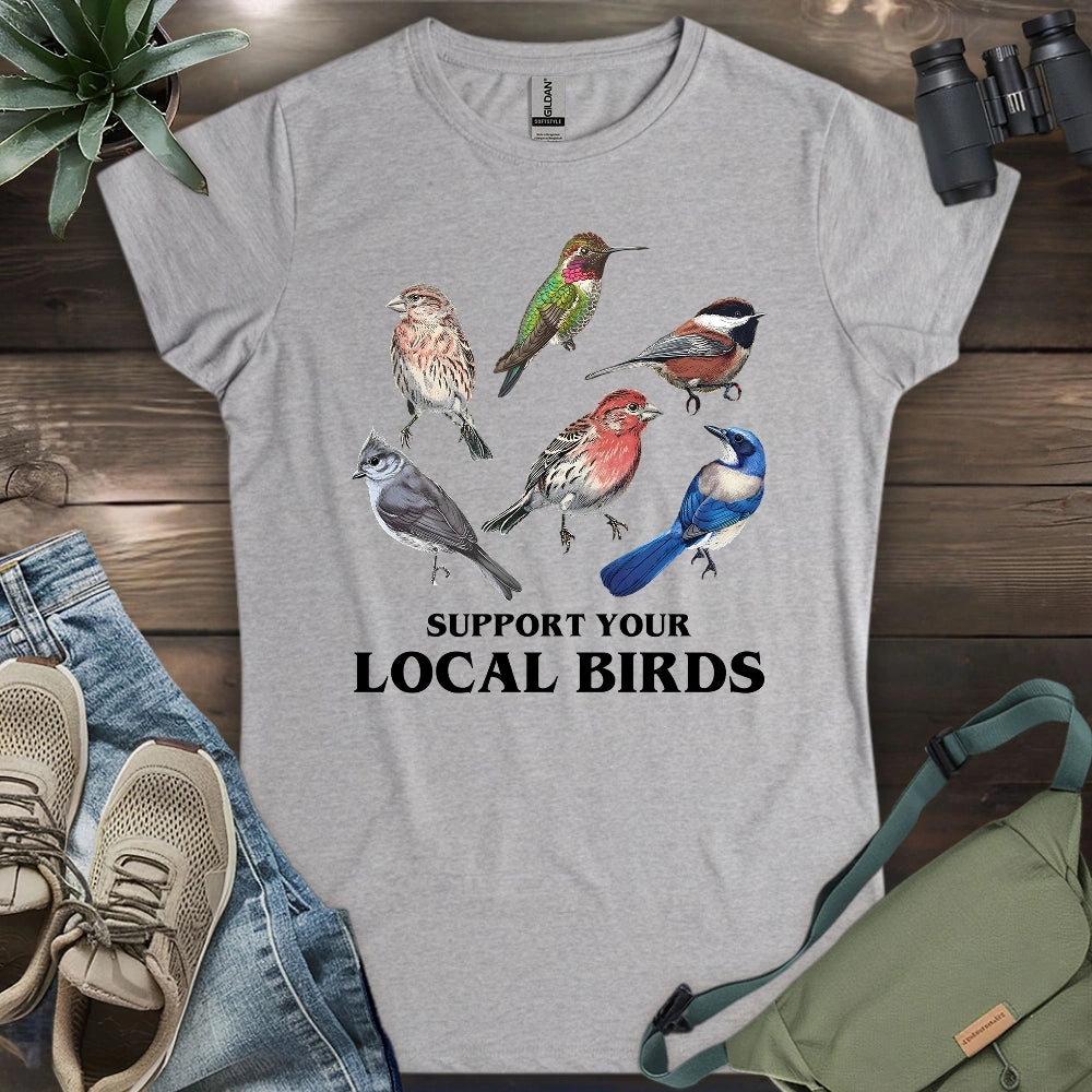 Support California Backyard Birds Women's T-shirt