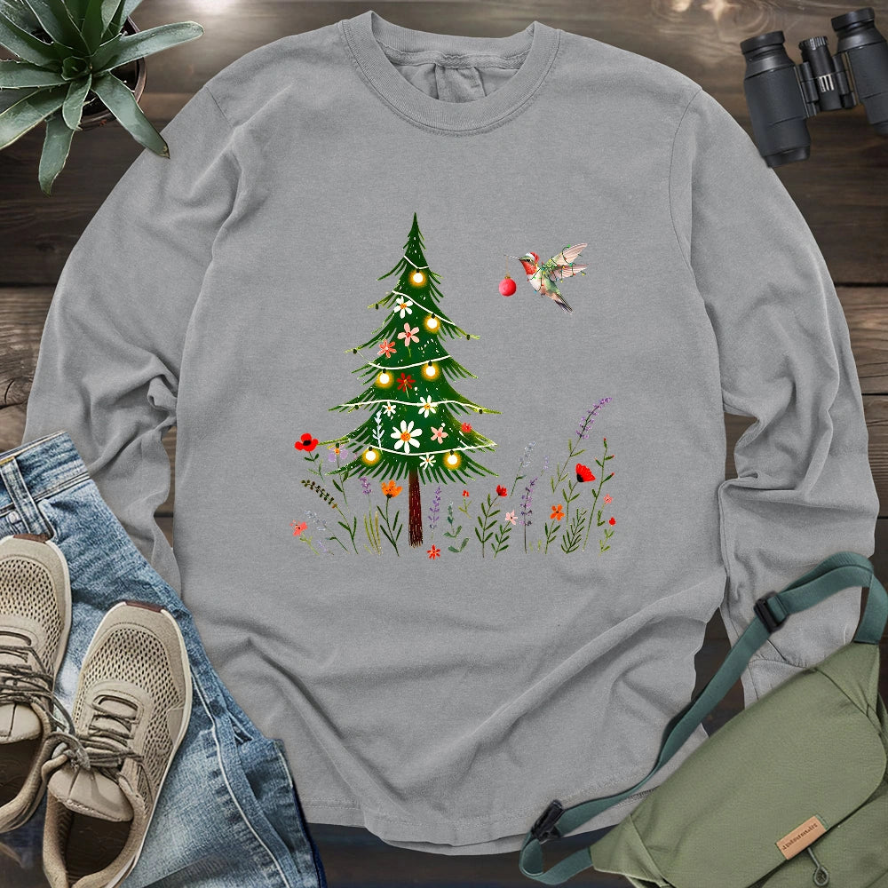 The Decorating Hummingbird Long Sleeve T-shirt