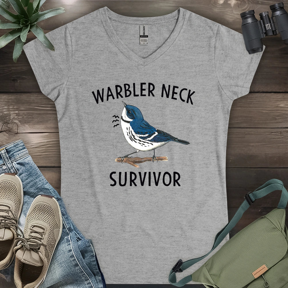 Warbler Neck Survivor Lady V-neck