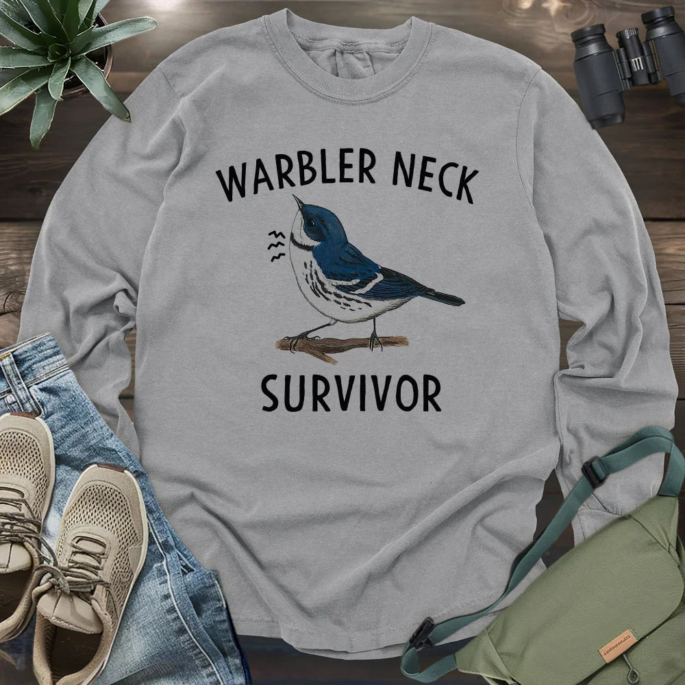 Warbler Neck Survivor Long Sleeve T-shirt