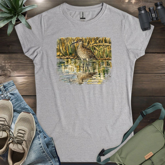 Whimbrel Shadow On Water Women's T-shirt