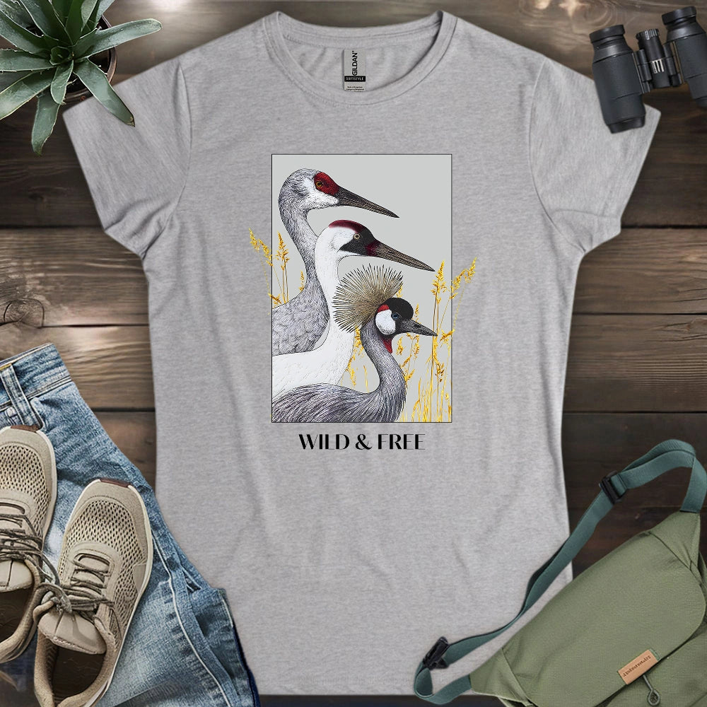 Wild Cranes Must Be Protected Women's T-shirt