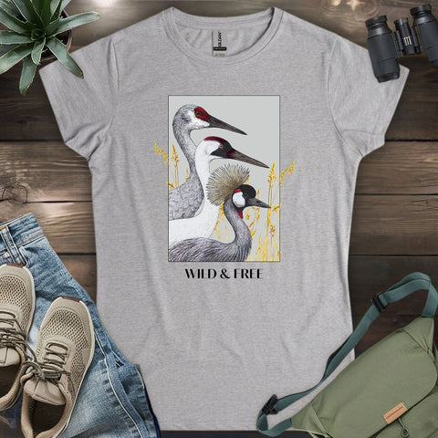 Wild Cranes Must Be Protected Women's T-shirt