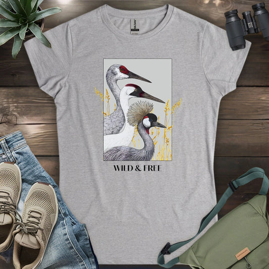 Wild Cranes Must Be Protected Women's T-shirt