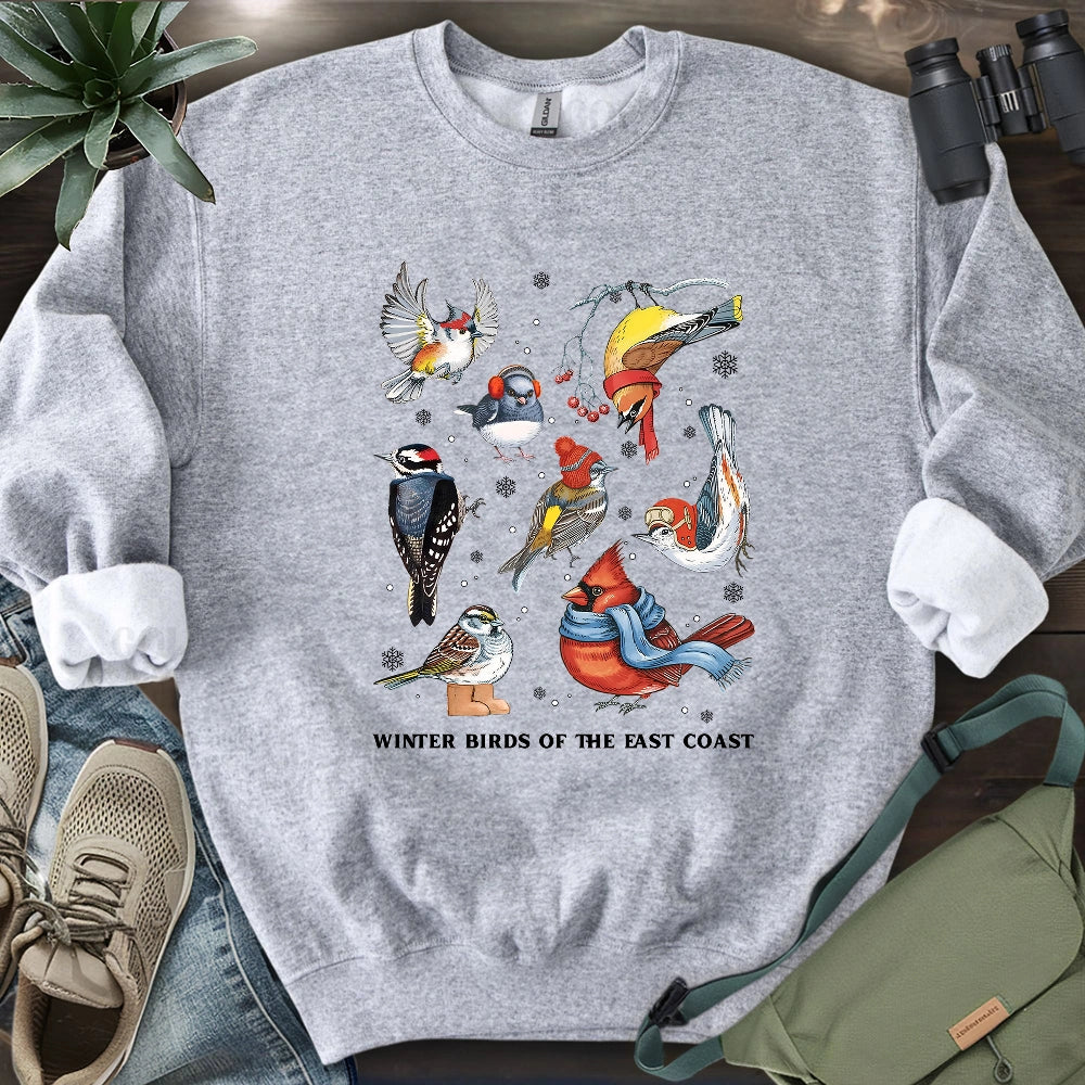 Winter Birds Of East Coast Sweatshirt