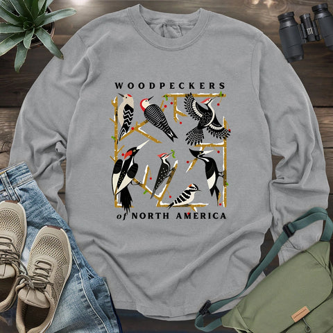 Woodpeckers of North America Long Sleeve T-shirt