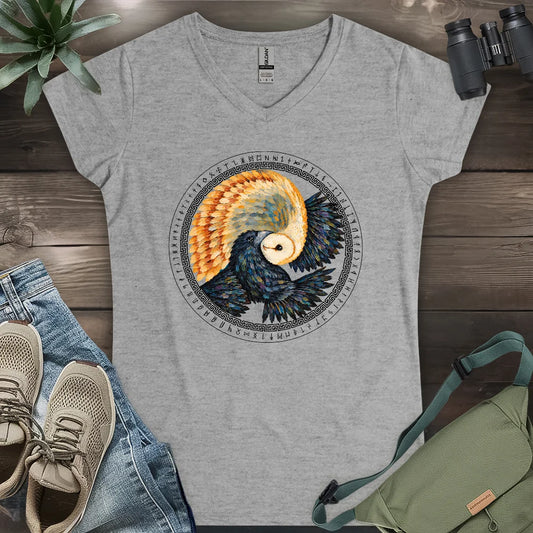Yin Yang Dual Lady V-neck