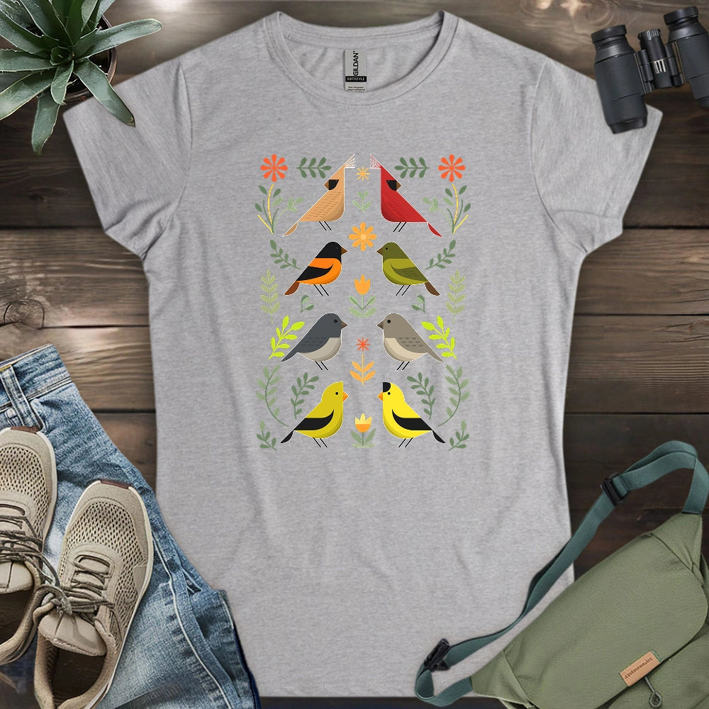 Couples of Backyard Birds Women's T-shirt