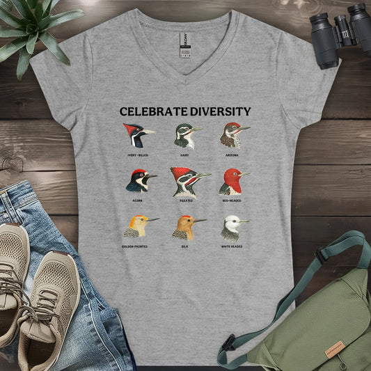 Woodpecker Diversity Lady V-neck