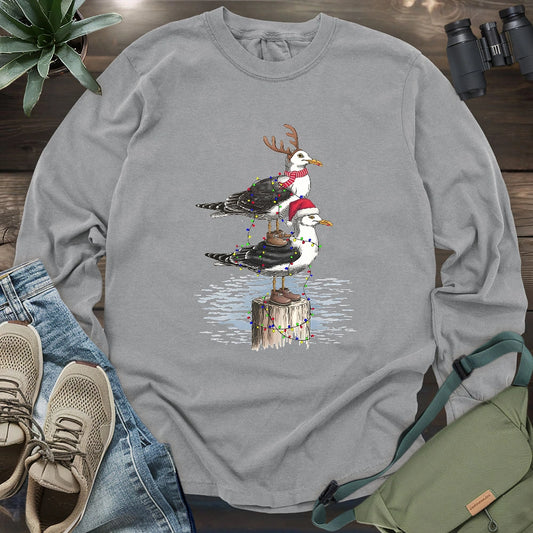 Christmas Seagulls Long Sleeve T-shirt