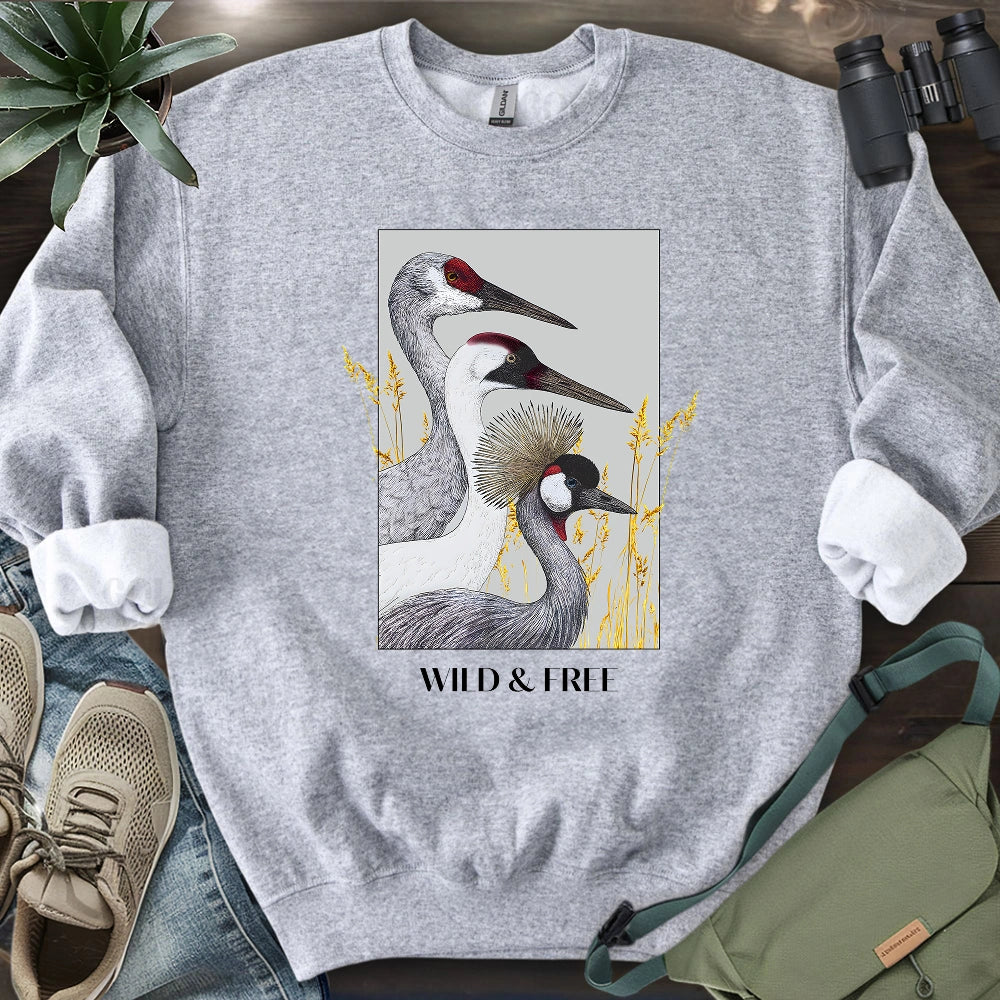 Wild Cranes Must Be Protected Sweatshirt