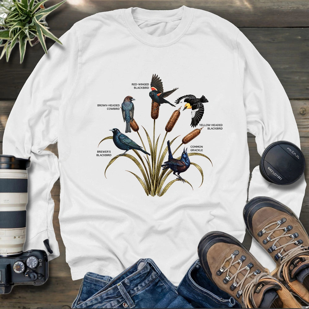 A Gathering of Blackbirds Long Sleeve T-shirt