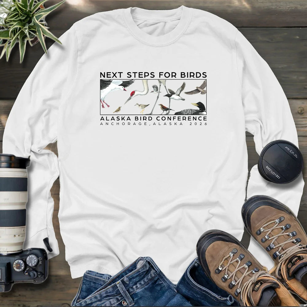 Alaska Bird Conference 2026 Long Sleeve T-shirt (by Julia Ditto)