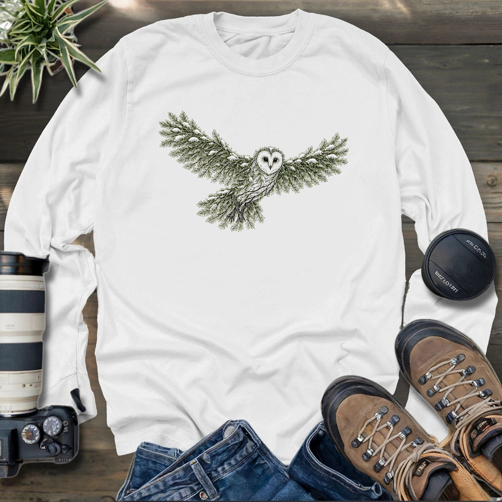 Barn Owl FLying Long Sleeve T-shirt