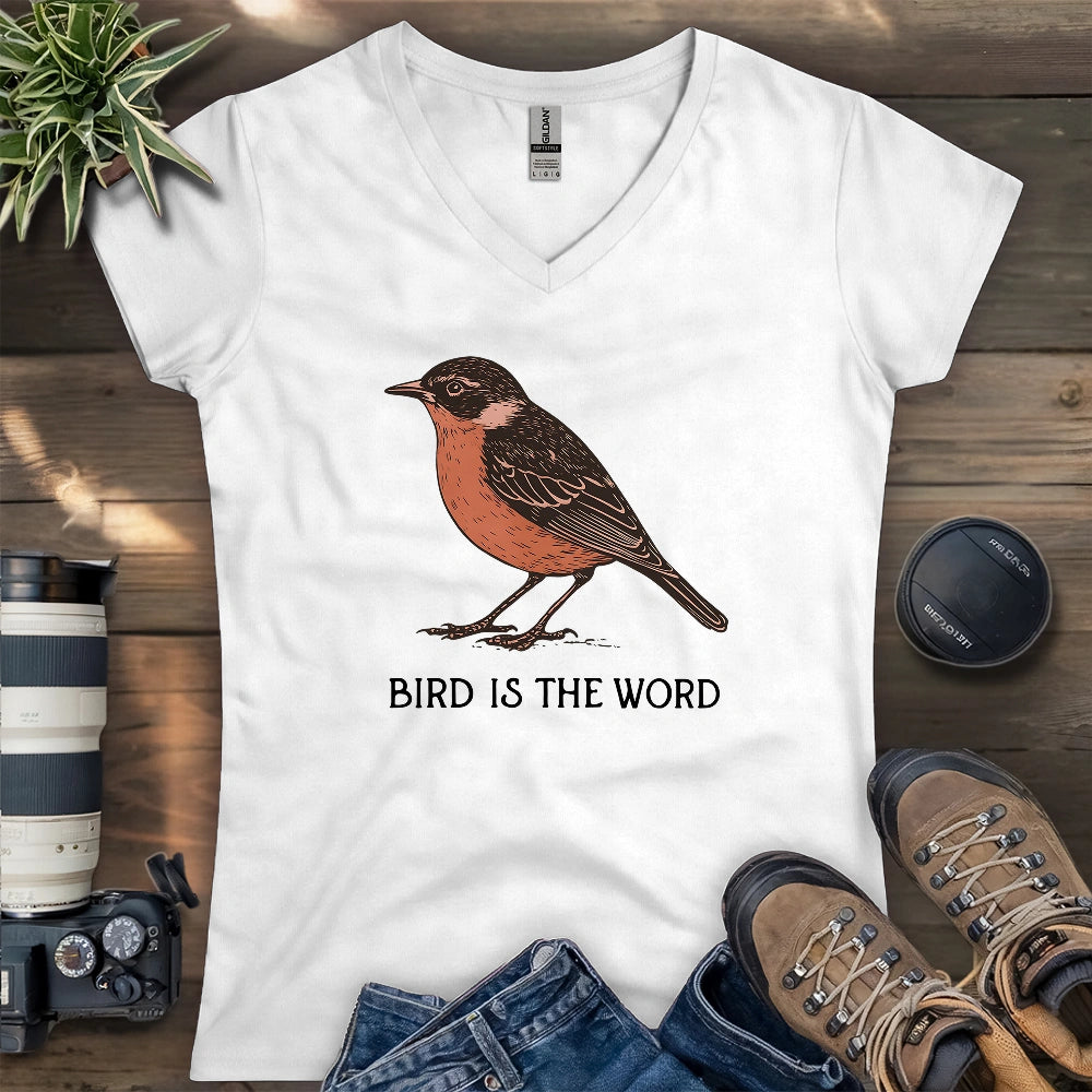 Bird Is The Word Lady V-neck