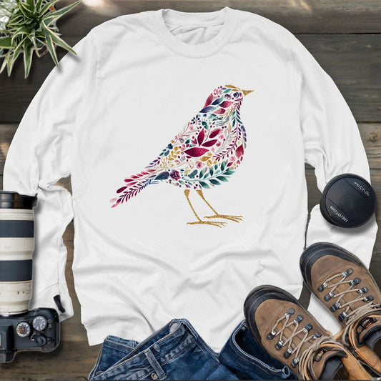 Bird Made By Leaves Long Sleeve T-shirt