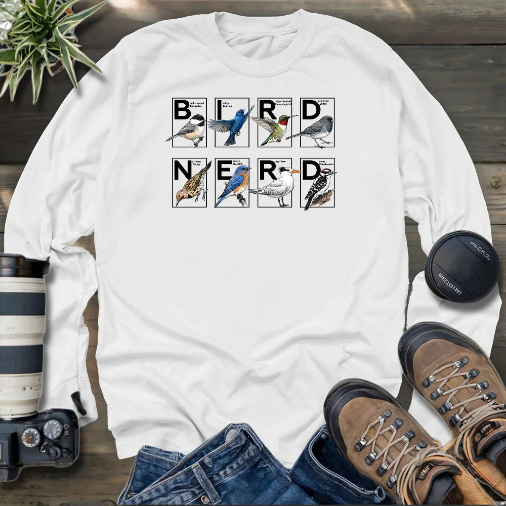 Bird Nerd Shirt Long Sleeve T-shirt