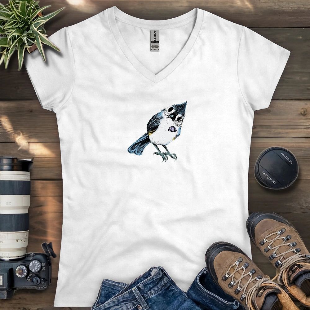 Bird Stare Lady V-neck