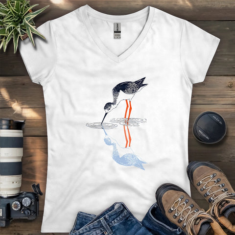 Black-necked Stilt Shadow Lady V-neck