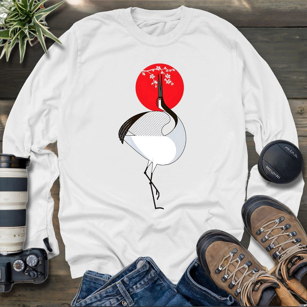 Common Crane Geometric Long Sleeve T-shirt