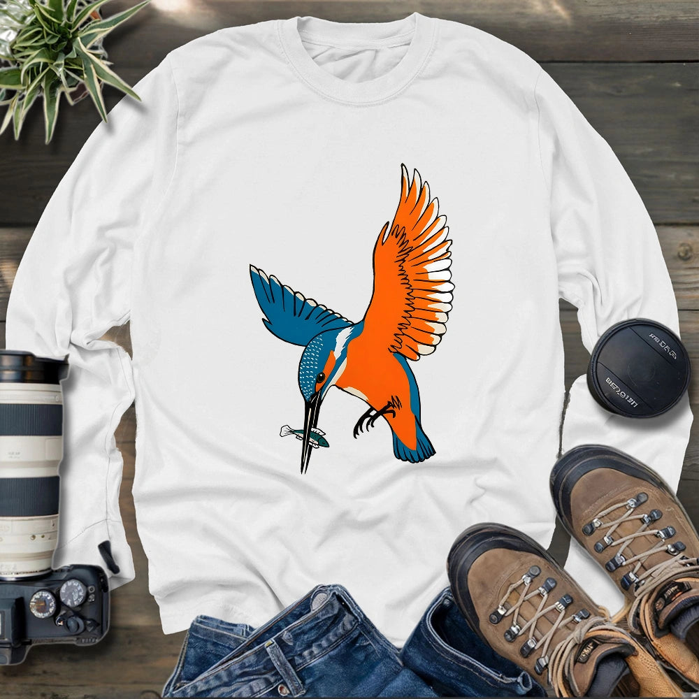 Common Kingfisher Long Sleeve T-shirt