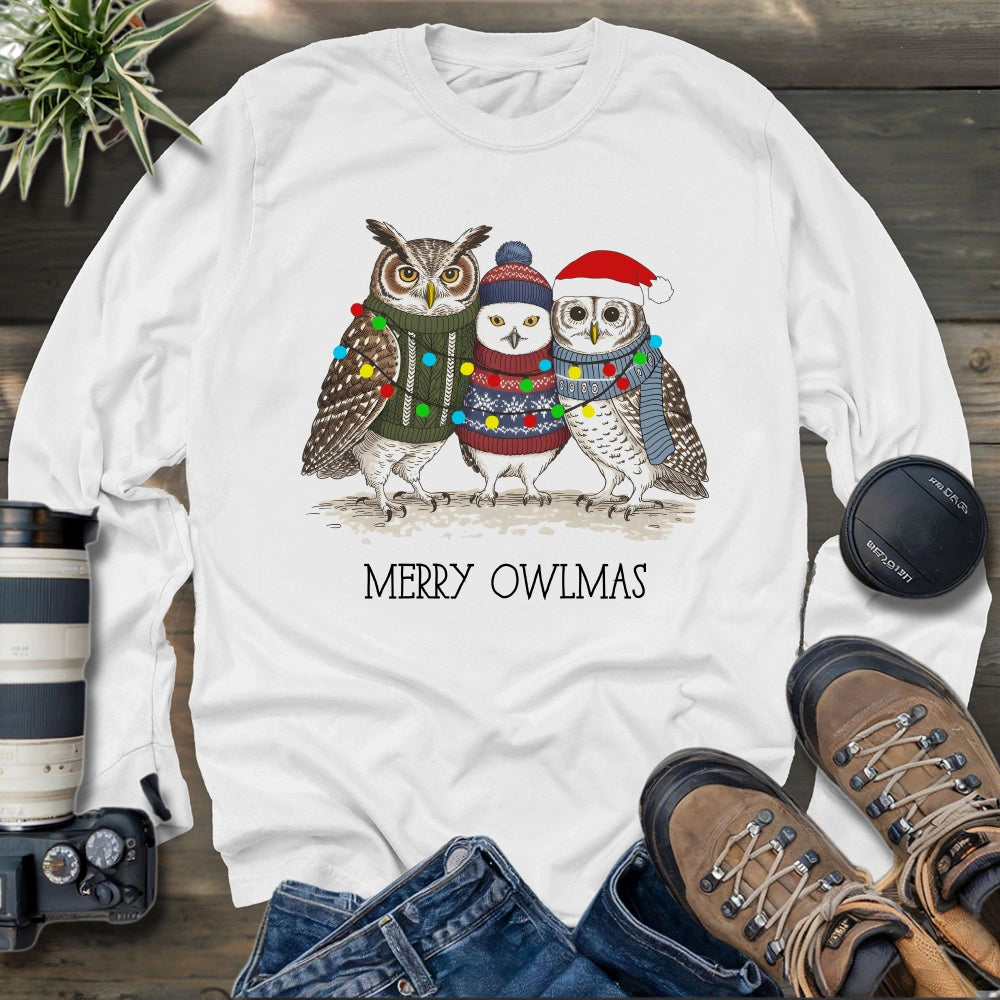 Cozy Owlmas Trio Long Sleeve T-shirt