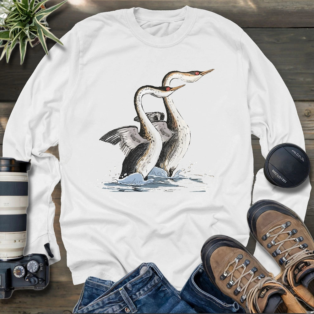 Dancing Grebes Long Sleeve T-shirt