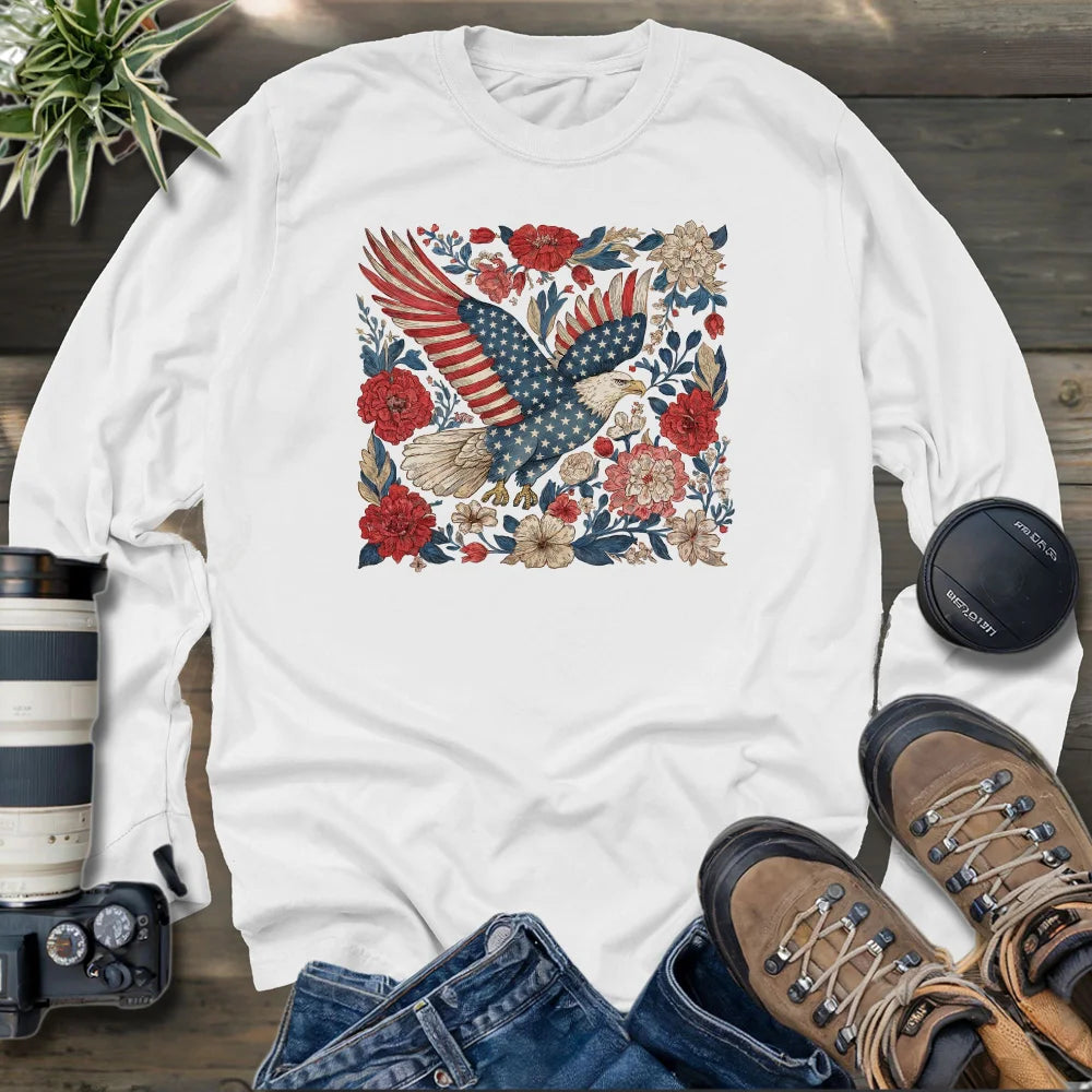 Eagle Of 4th Of July Long Sleeve T-shirt