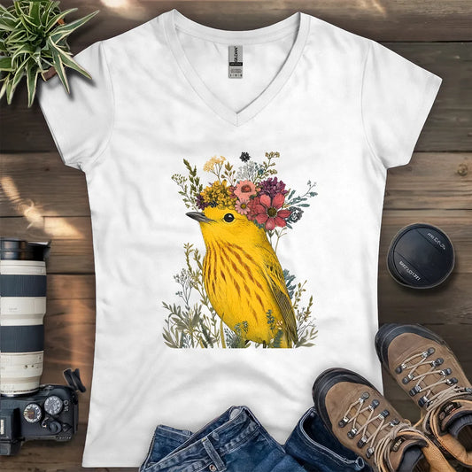 Fairy Warbler Lady V-neck