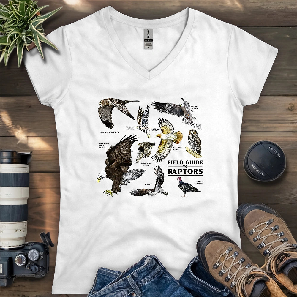 Field Guide To Raptors Lady V-neck