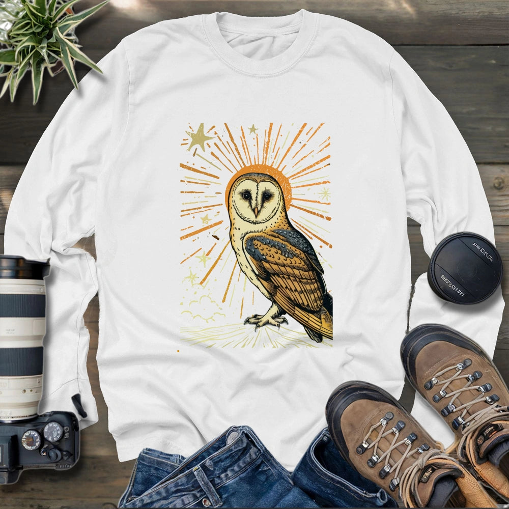 Godliness Barn Owl Long Sleeve T-shirt