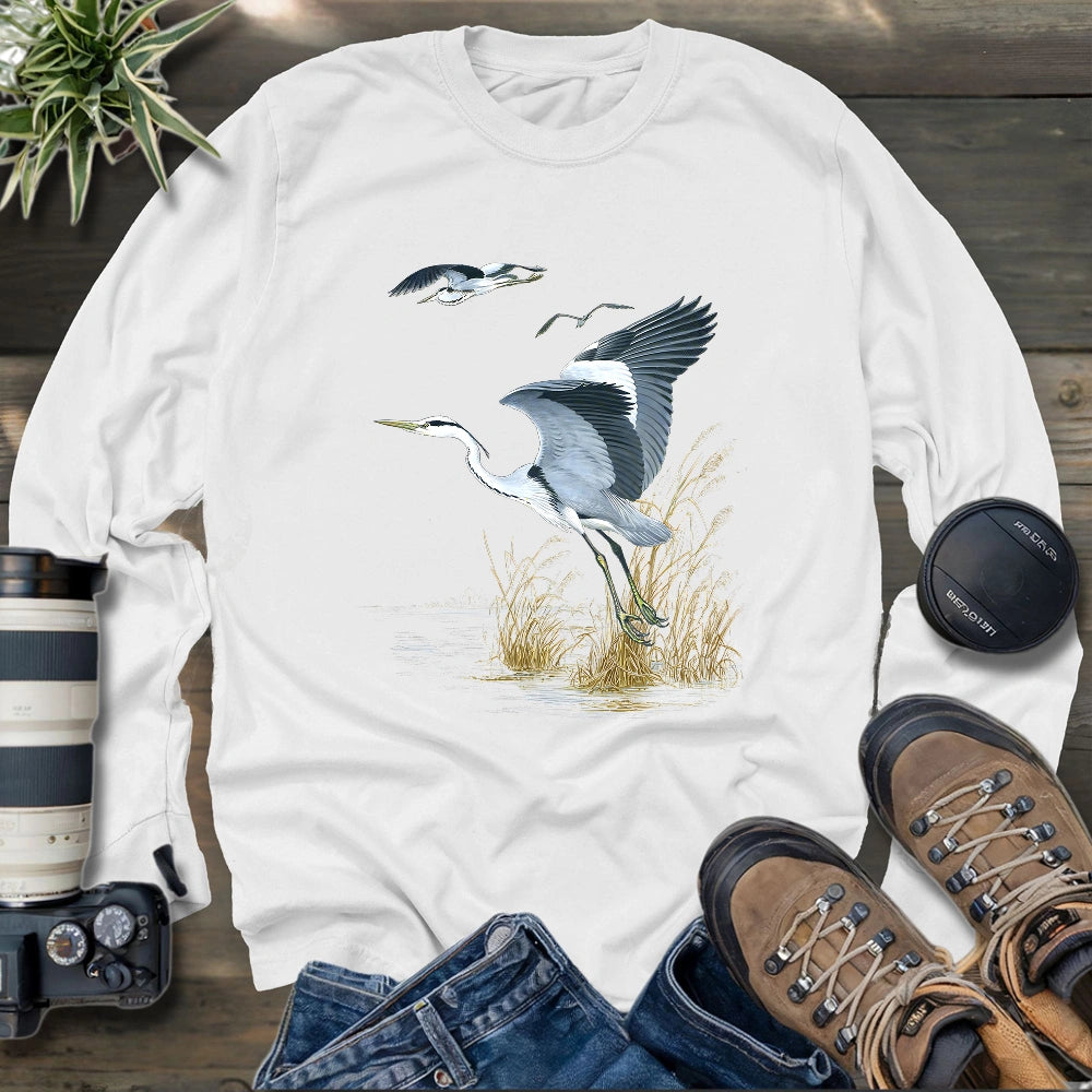 Grace of the Heron Long Sleeve T-shirt