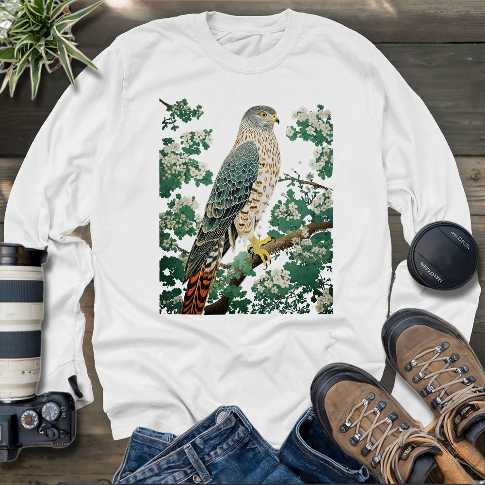 Hawk in Bloom Long Sleeve T-shirt