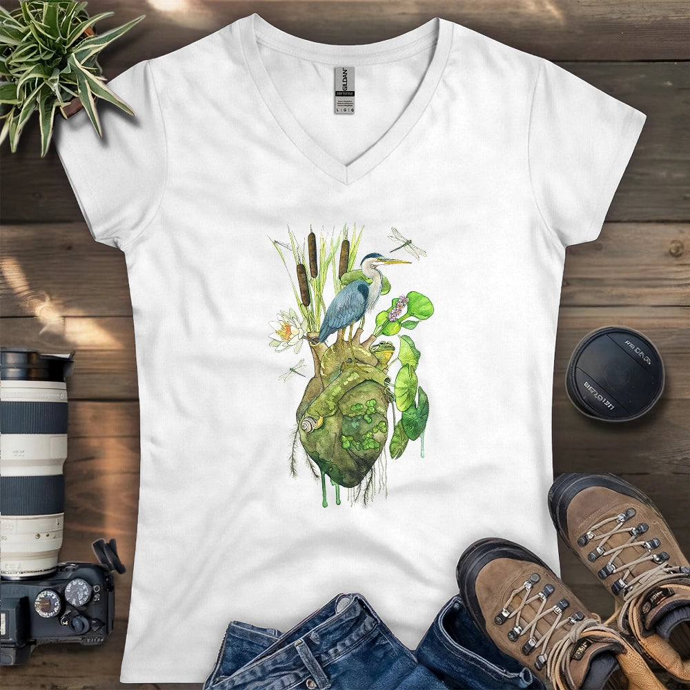Heart of the Marsh Lady V-neck