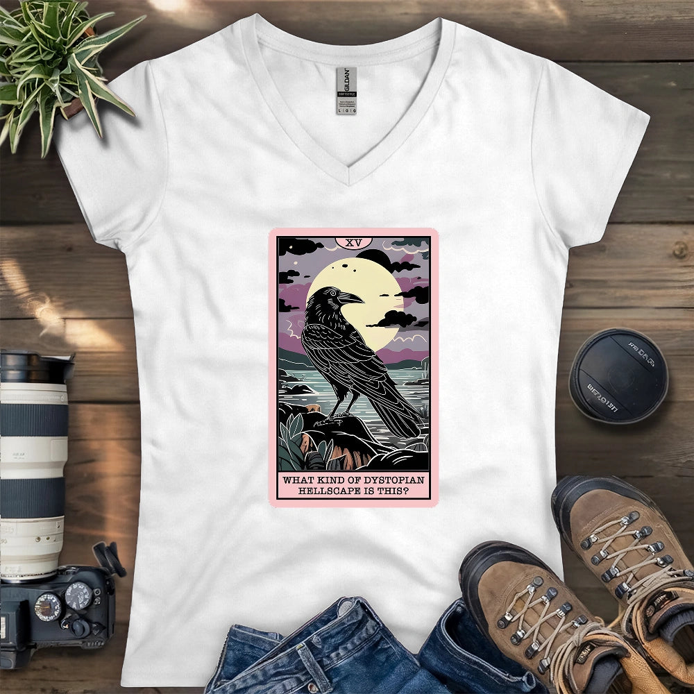 Hellscape Raven Lady V-neck