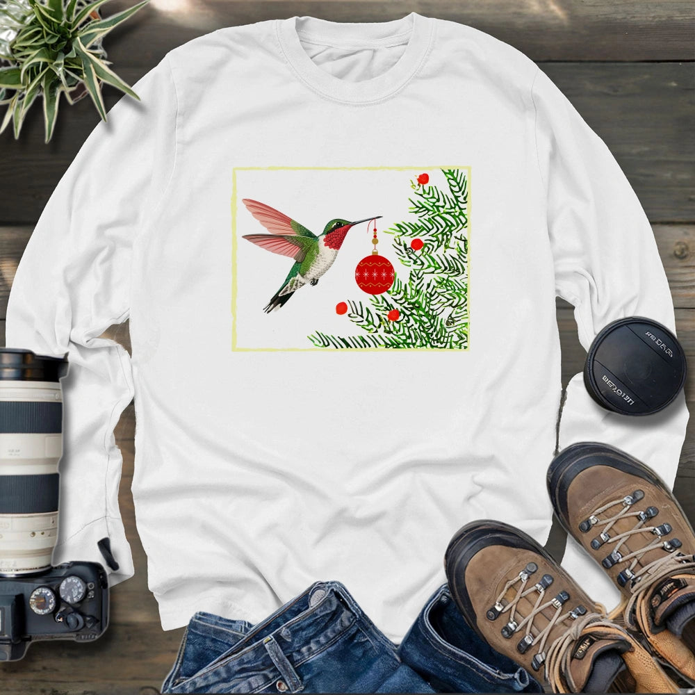 Hummingbird Decorating Long Sleeve T-shirt