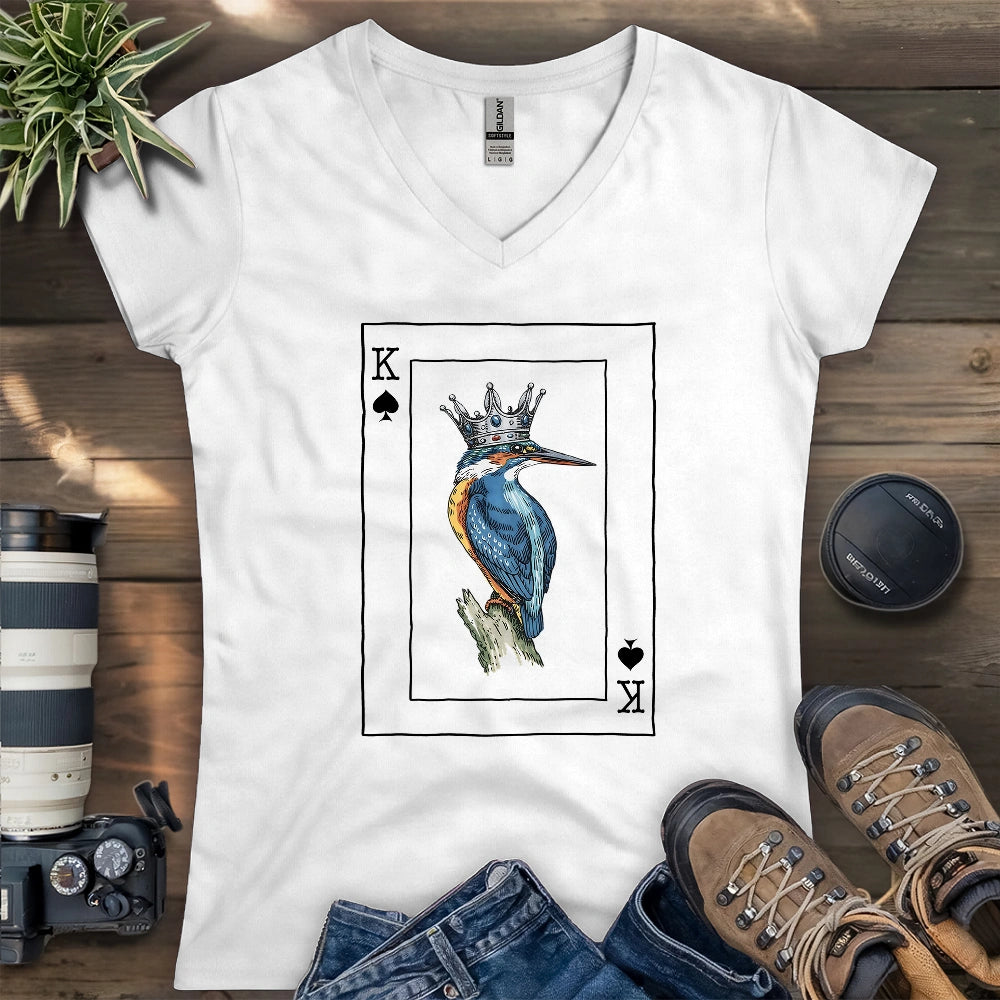 Kingfisher of Spades Lady V-neck