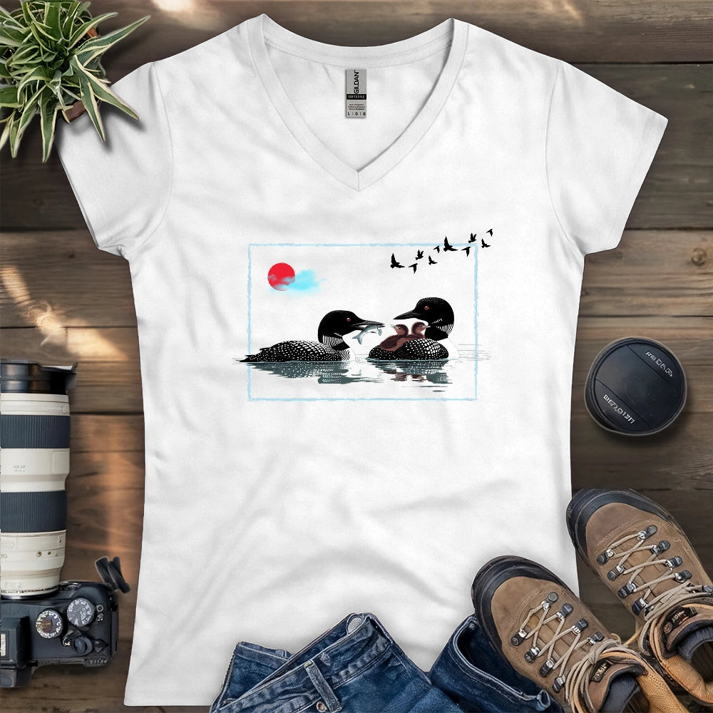 Loon Family Lady V-neck
