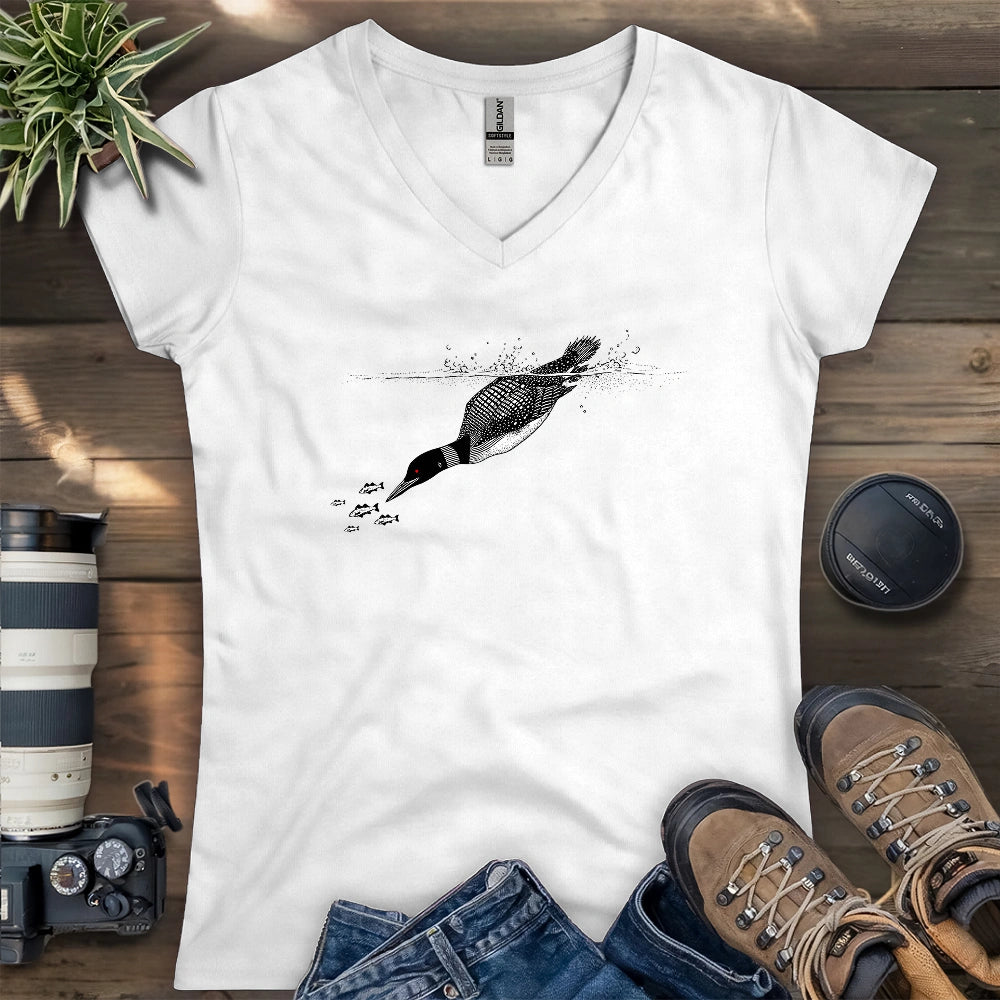 Loon On The Hunt Lady V-neck