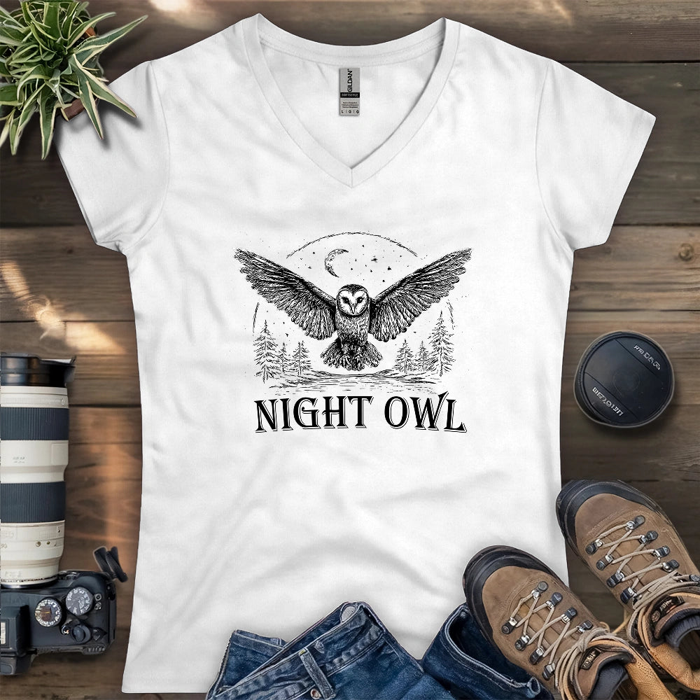 Night Owl Lady V-neck