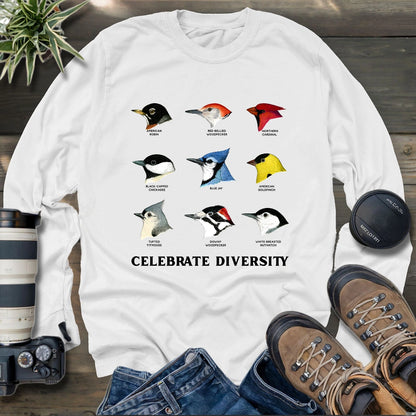 Northern Backyard Birds Long Sleeve T-shirt