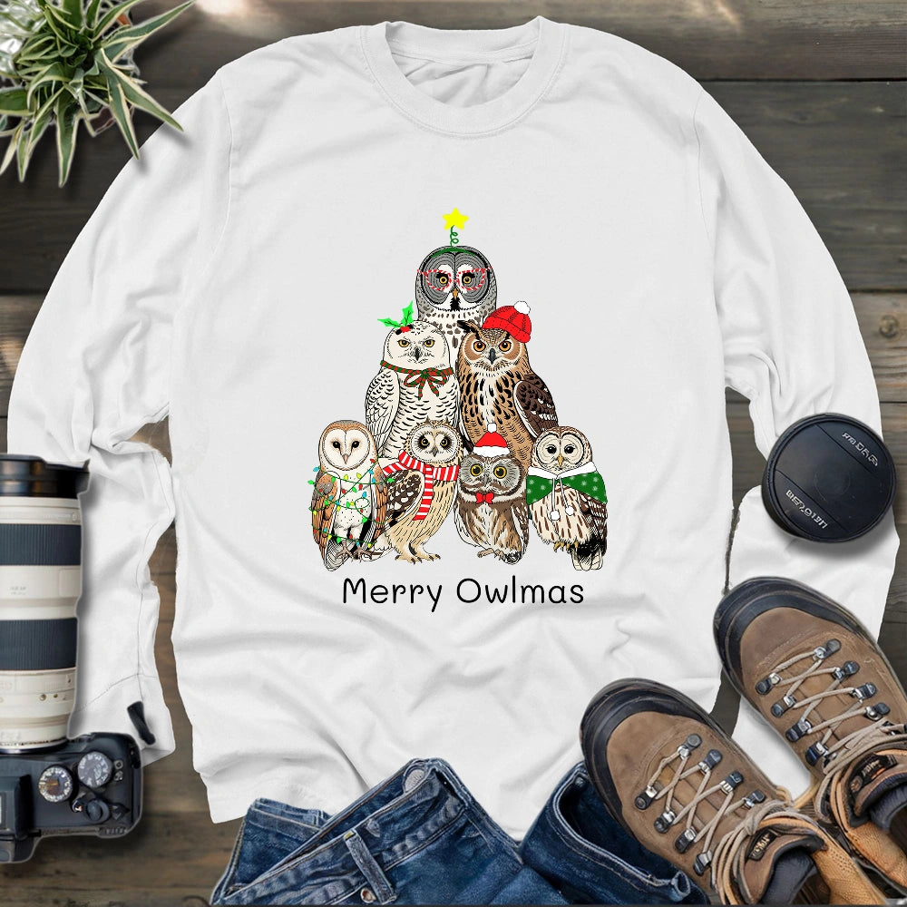 Owl Family Christmas Long Sleeve T-shirt