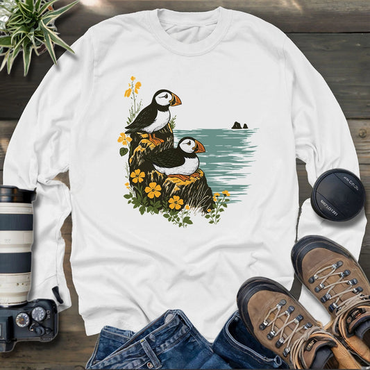 Peaceful Puffins Long Sleeve T-shirt