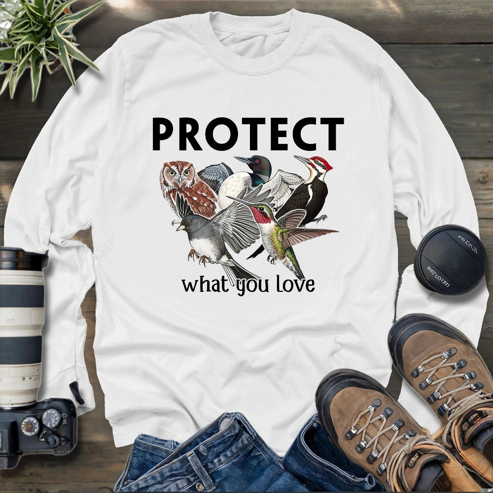 Protect The Birds Long Sleeve T-shirt