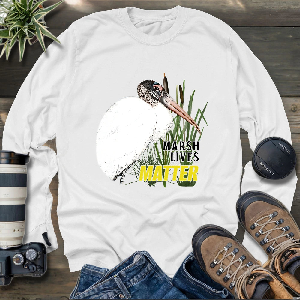 Protect Wood Stork Long Sleeve T-shirt