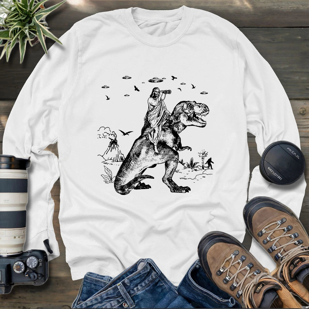 Riding Gators, Spotting Birds Long Sleeve T-shirt