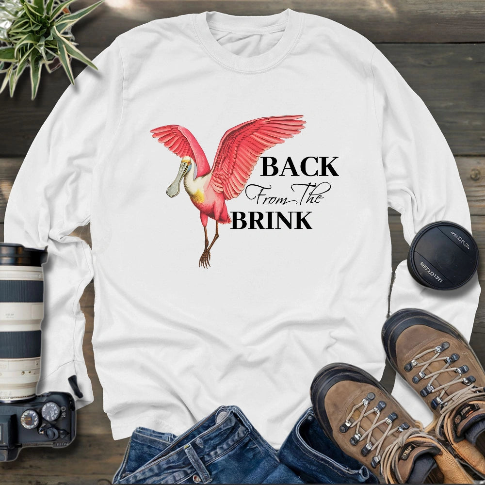 Spoonbill Back From The Brink Long Sleeve T-shirt
